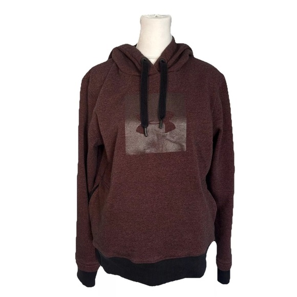 Under Armour Tops - Under Armour Threadborne Women’s PullOver Hoodie Sweatshirt Medium Burgundy